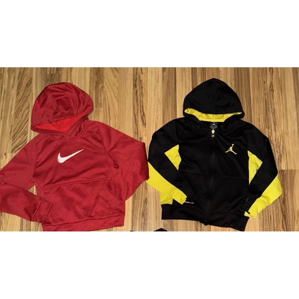Nike Jordan Boys Small 8 Hoodie Sweatshirt‎ Lot Of 2 Dri-fit